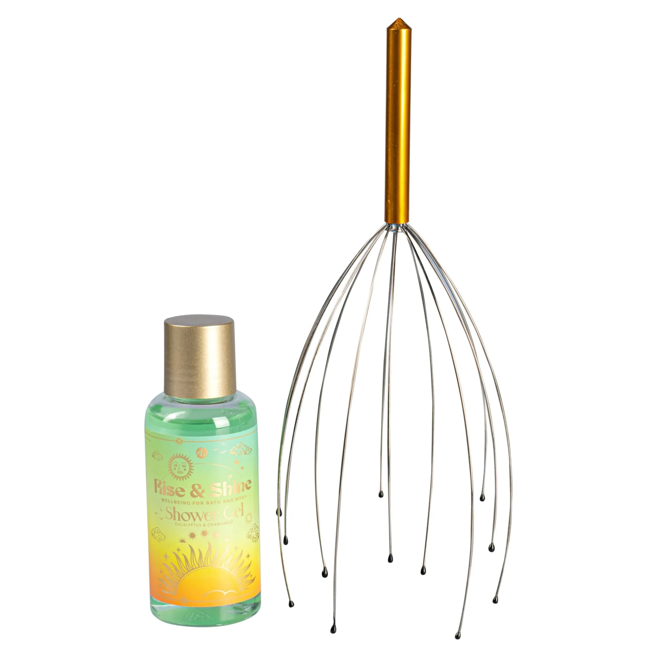 Duschgel, 30 ml + Kopfmassagestab, Wellness-Set „Rise & Shine“, 2-teilig