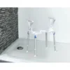 Duschhocker "laguna" mit Hygieneausschnitt & Armlehne