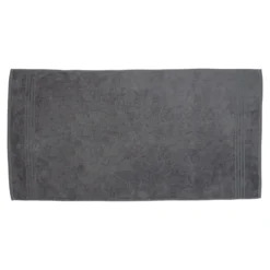 Duschtuch personalisiert mit Namen, 70x140 cm, 100% Baumwolle dunkelgrau