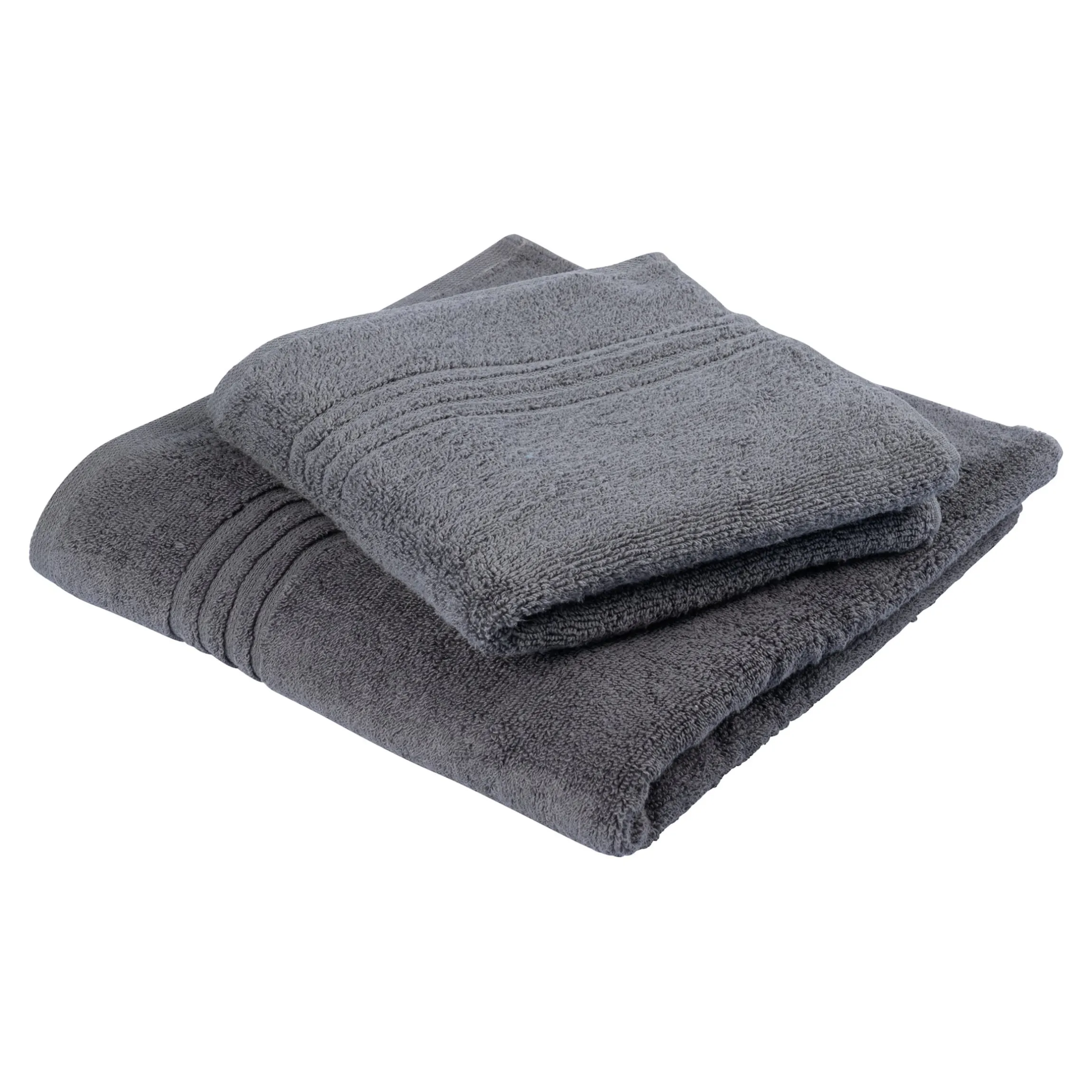 Duschtuch personalisiert mit Namen, 70x140 cm, 100% Baumwolle dunkelgrau