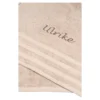 Duschtuch personalisiert mit Namen, 70x140 cm, 100% Baumwolle beige