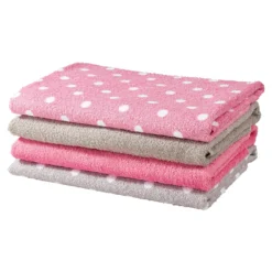 Duschtuch, 70x140 cm, Frottee, 100% Baumwolle Punkte, grau