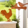 Edelrost-Gartenstecker "Vögel" personalisiert mit Namen