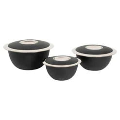 Edelstahl-Thermoschüssel-Set, 3-teilig Set (1 l; 2 l; 3 l)