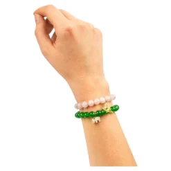 Edelstein-Armband mit Anhänger Rosenquarz