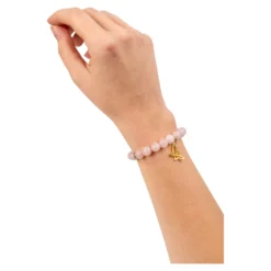 Edelstein-Armband mit Anhänger Rosenquarz