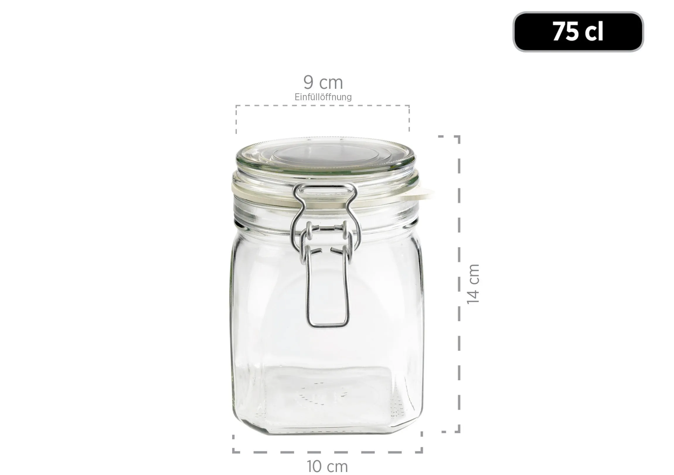 Einmachglas mit Deckel, 75 cl GOTHIKA