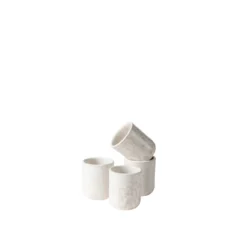 Espressobecher-Set, Steinzeug Alpenwiese Creme