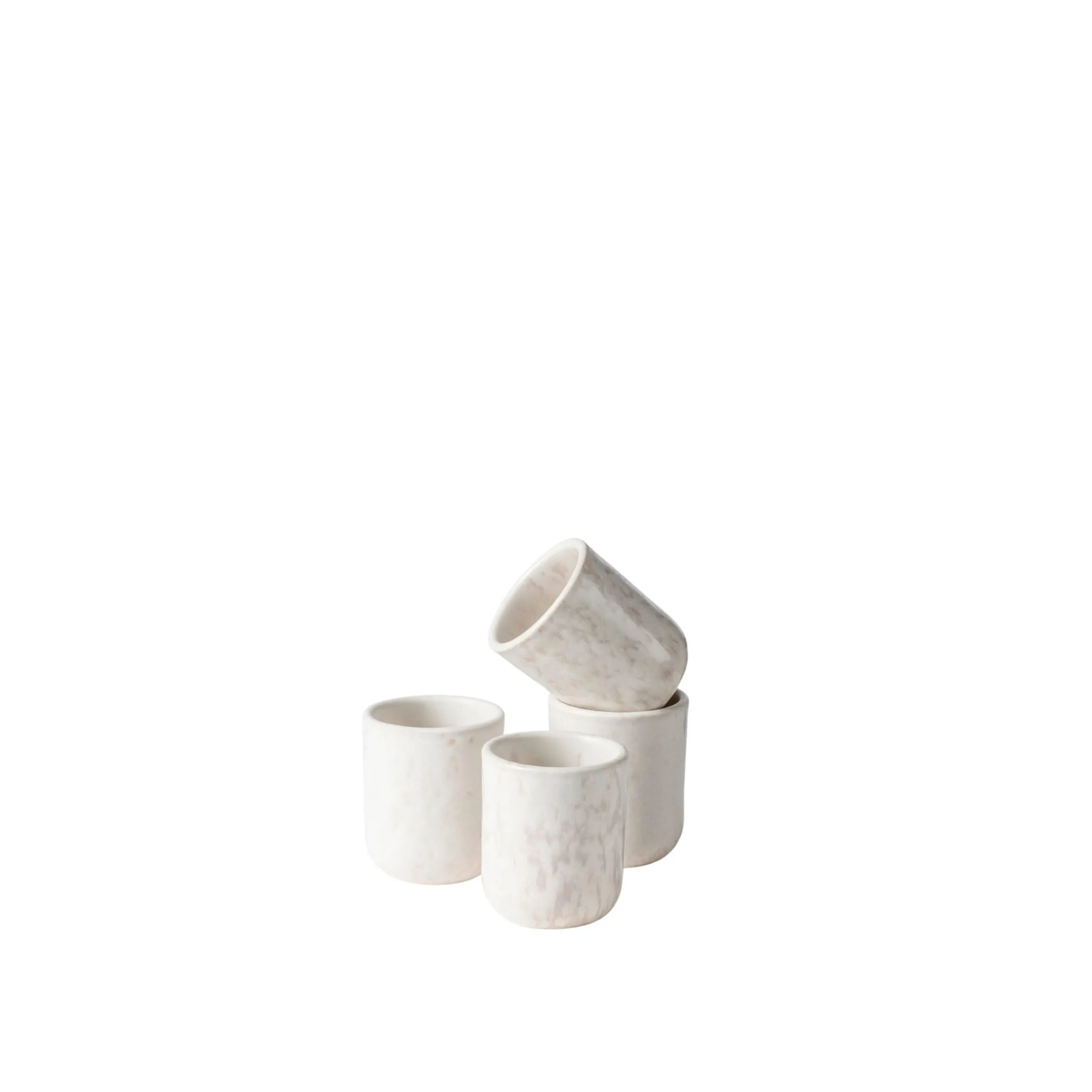 Espressobecher-Set, Steinzeug Alpenwiese Creme