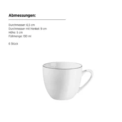 Espressotassen-Set, Porzellan Felise