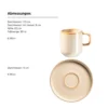 Espressotassen-Set, Steinzeug Cordelia Sand