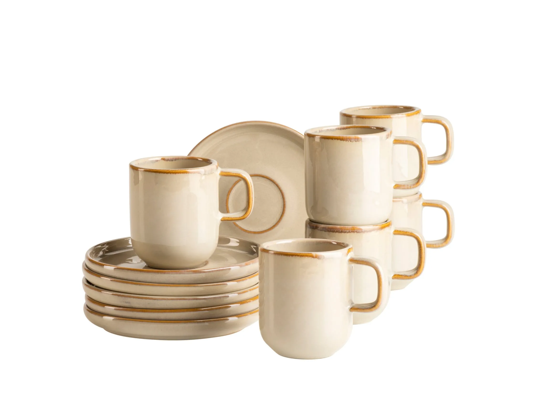 Espressotassen-Set, Steinzeug Cordelia Sand