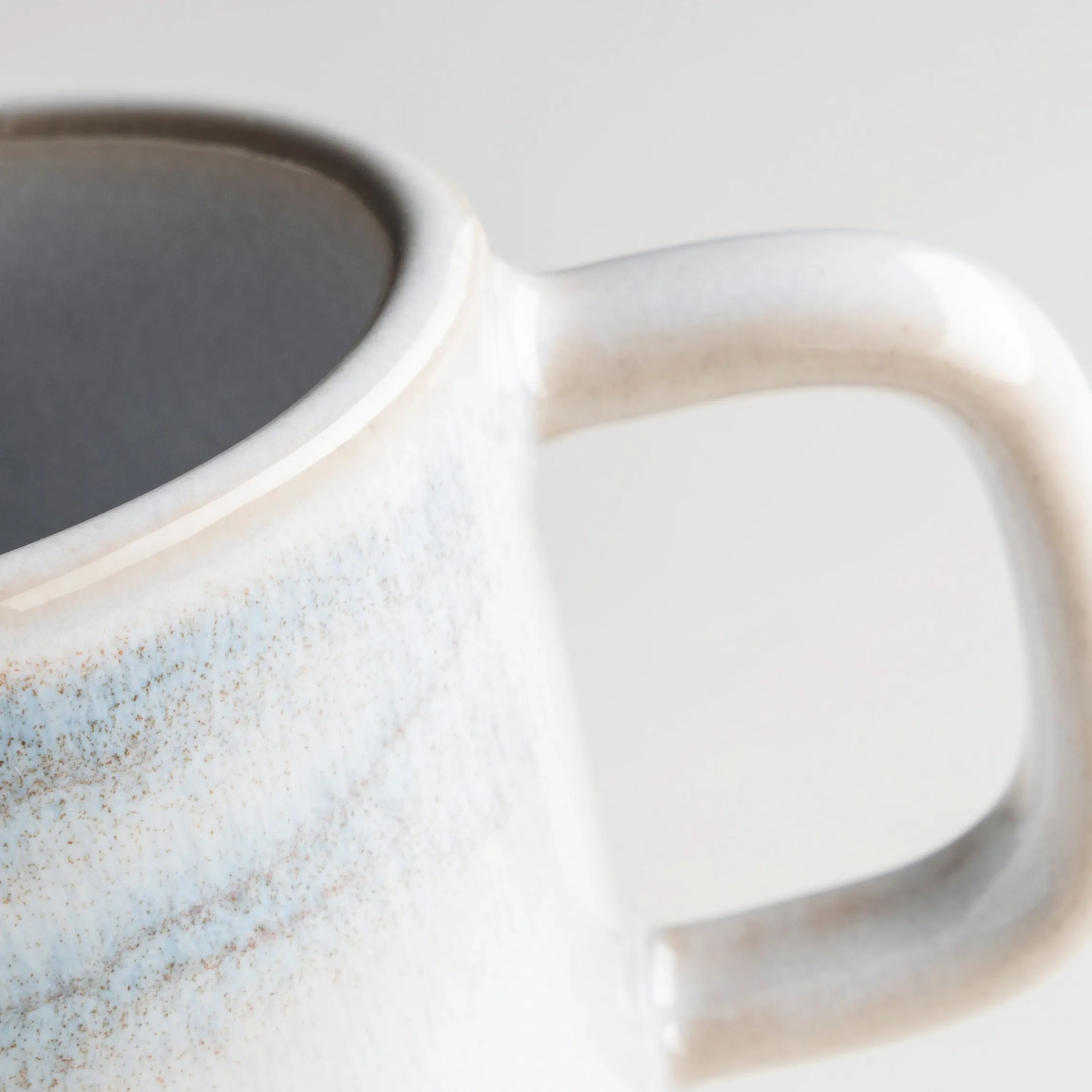 Espressotassen-Set, Steinzeug TIEFER SEE Grau / Weiß