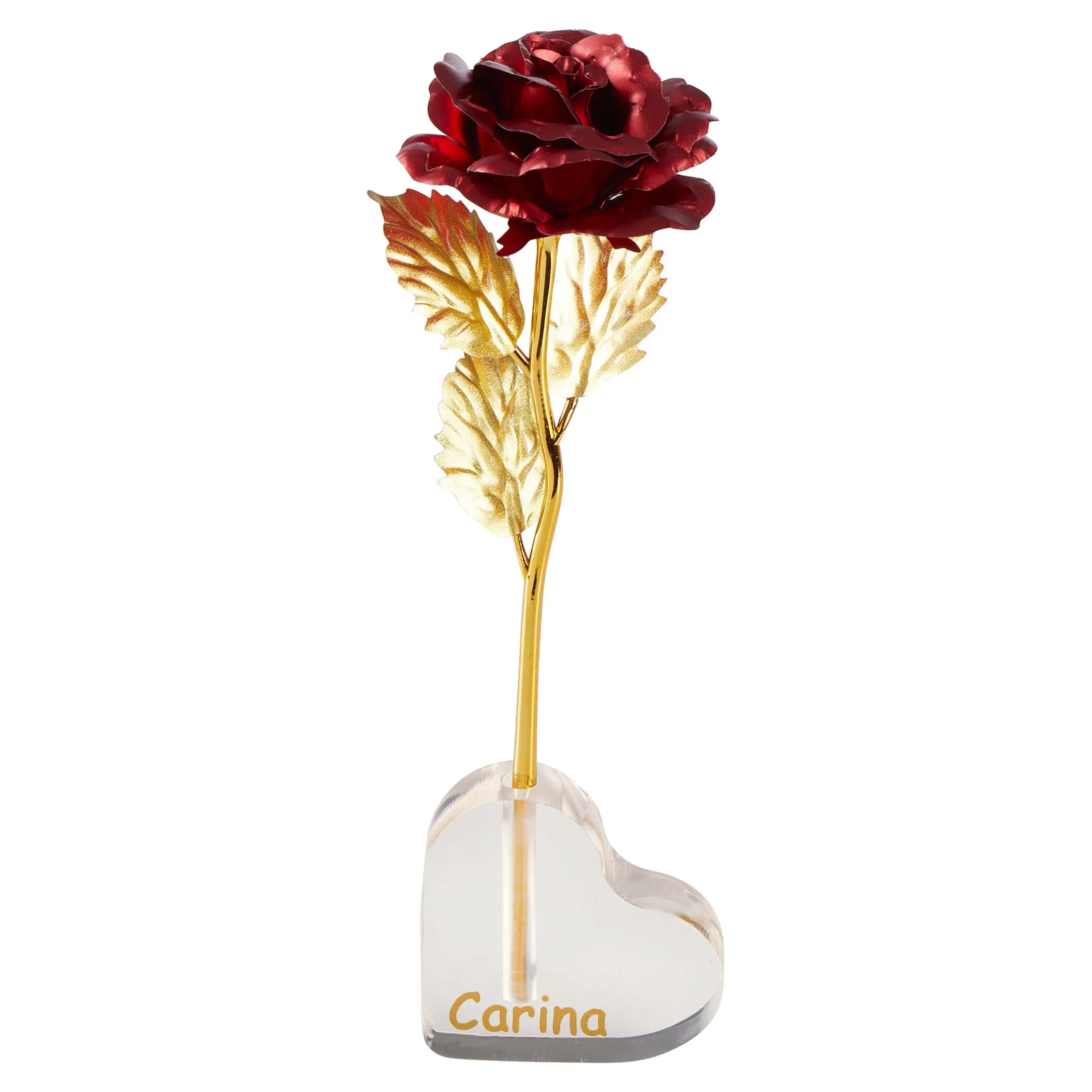 Ewige Rose "Herz" personalisiert mit Namen