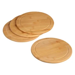 Fleischteller mit Saftrille, 4 Stück