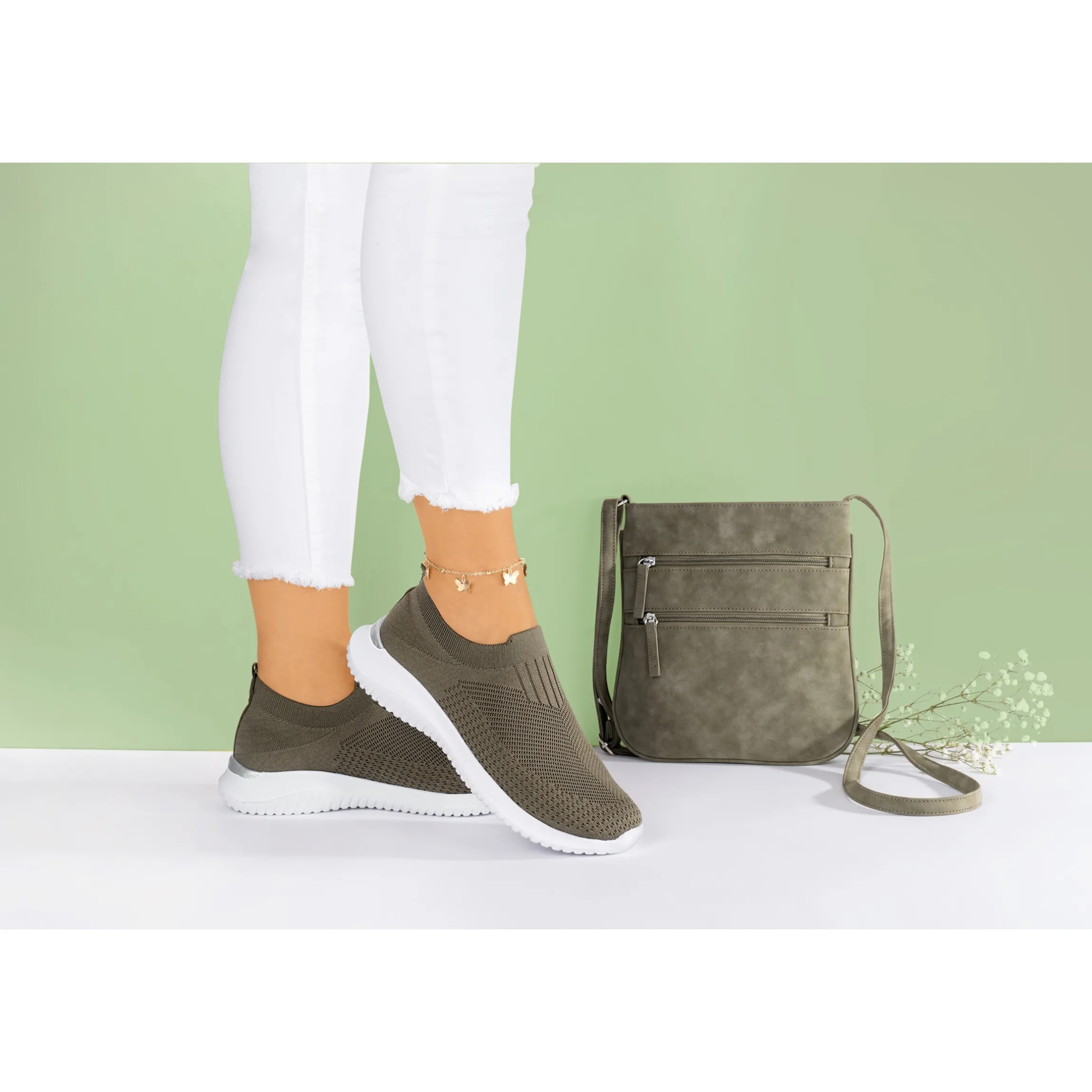 Flexi-Damenschuh "Federleicht 2.0" khaki