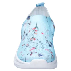 Flexi-Damenschuh Federleicht "Blumen" blau