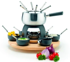 Fondueset, Edelstahl Fondueset
