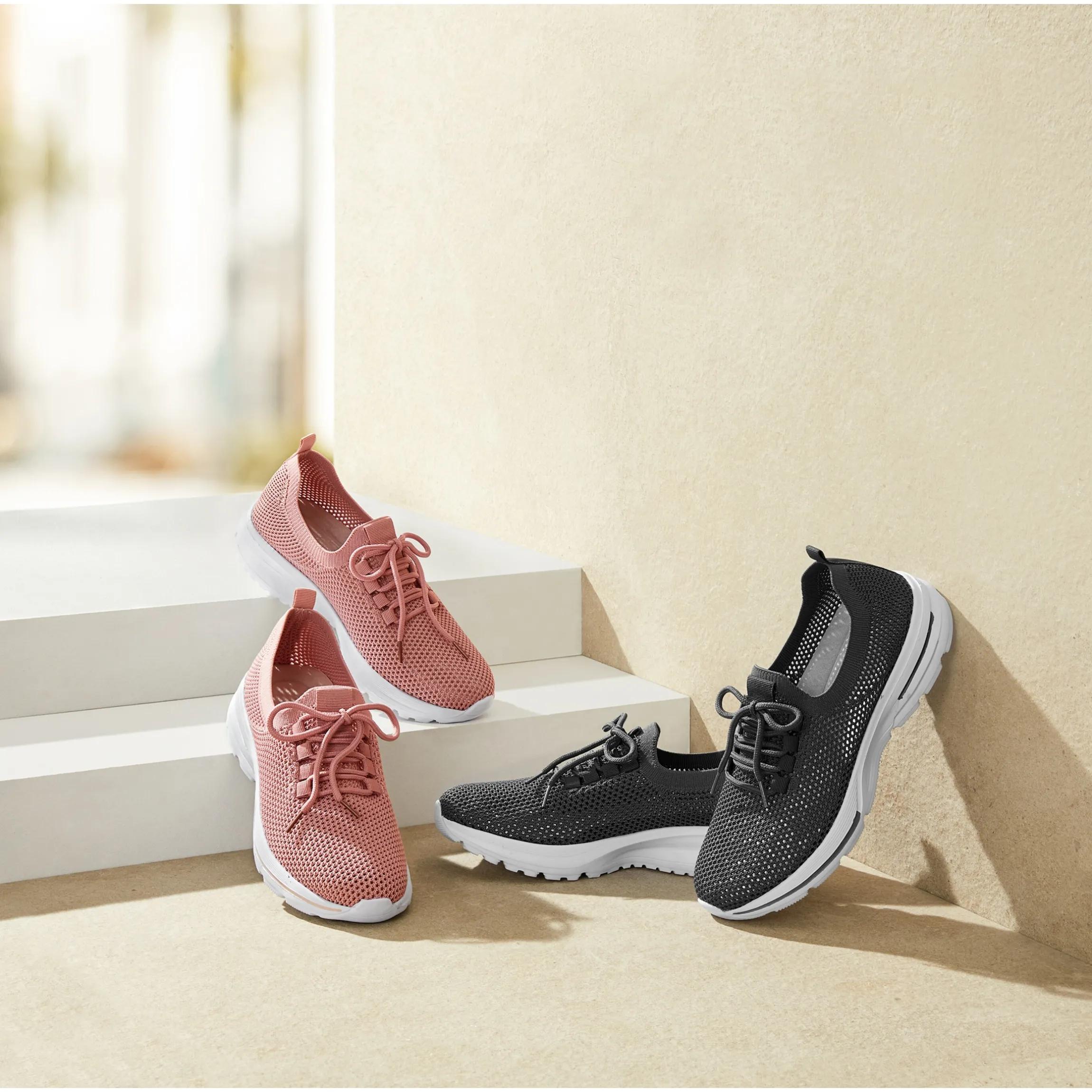 Freizeit-Sneaker "Federleicht" rosenholz