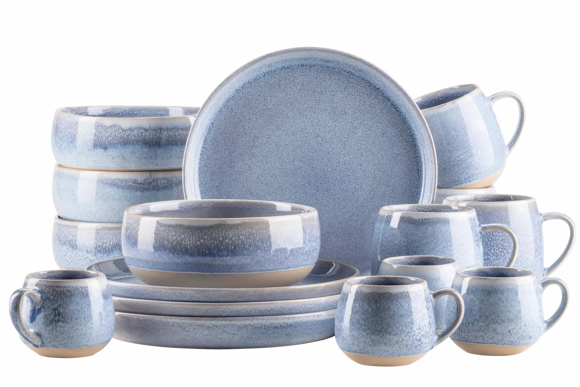 Frühstück Set, Steinzeug Aquata Blau