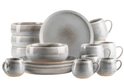 Frühstück Set, Steinzeug Aquata Grau