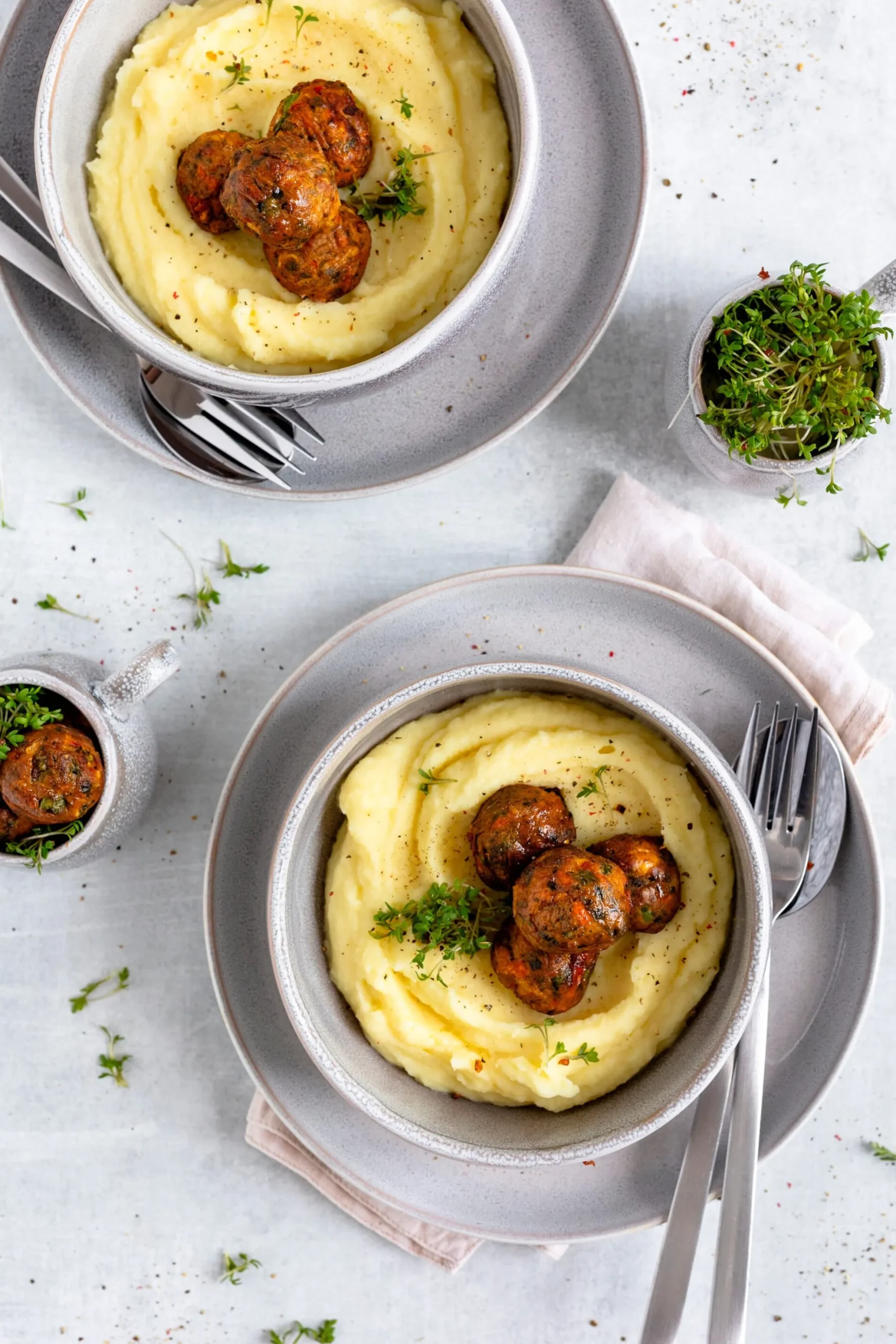 Frühstück Set, Steinzeug Aquata Grau