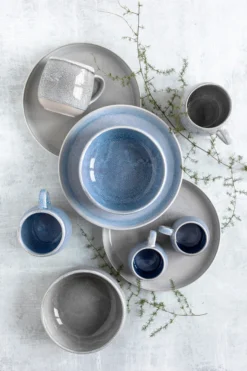 Frühstück Set, Steinzeug Aquata Grau