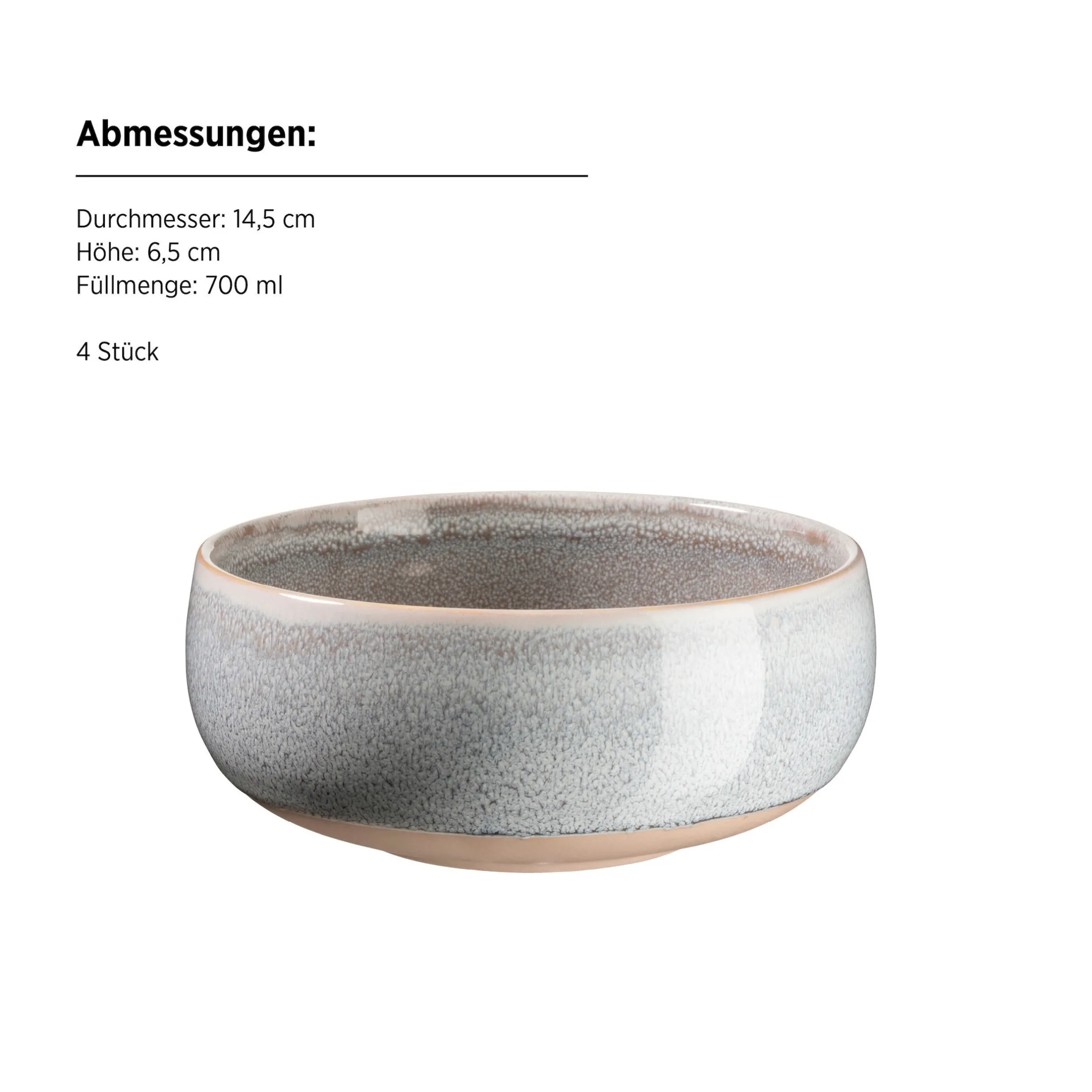 Frühstück Set, Steinzeug Aquata Grau