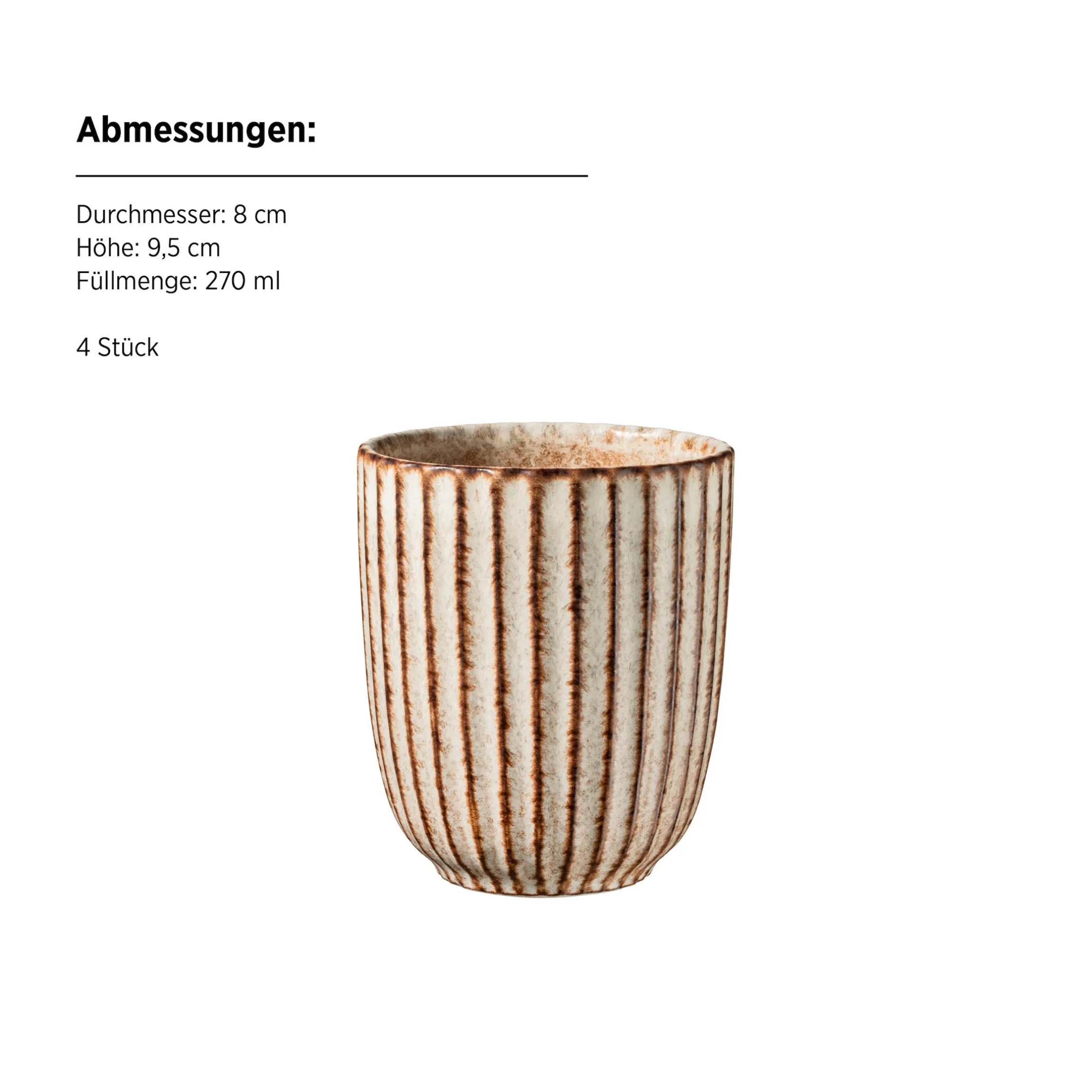 Frühstück Set, Steinzeug Ida Beige