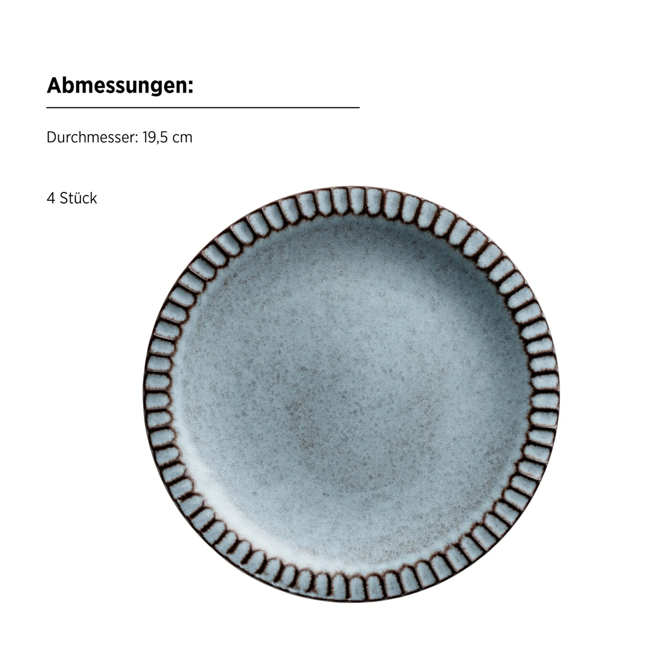 Frühstück Set, Steinzeug Ida Blau