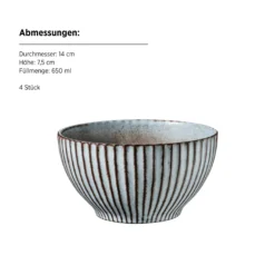 Frühstück Set, Steinzeug Ida Blau