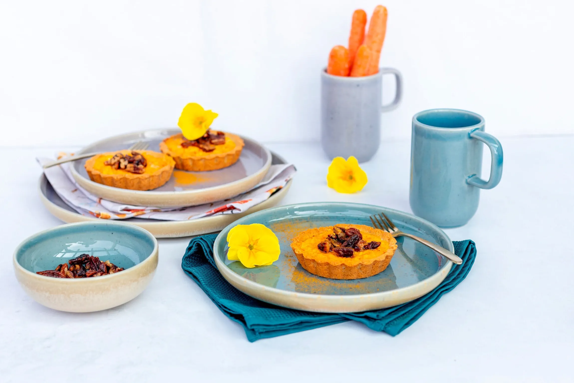 Frühstücksset, Steinzeug Candy Blau