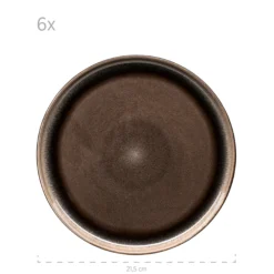 Frühstücksset, Steinzeug NIARA Schwarz / Grau