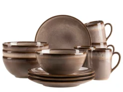 Frühstücksset, Steinzeug Smoky's Braun
