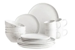 Geschirr-Set, Keramik Andoro 4 x Speisteller, 4 x Dessertteller, 4 x Kaffeebecher, 4 x Müslischale