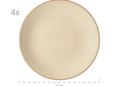 Geschirr-Set, Keramik Ossia Sand, Hellblau