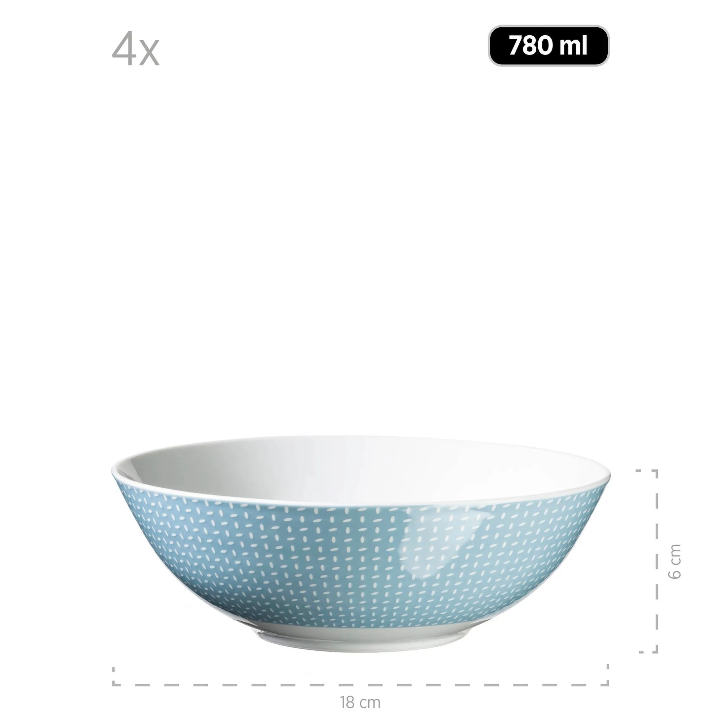 Geschirr-Set, Porzellan Kitchen Time II Blau