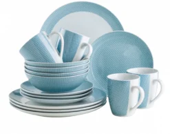 Geschirr-Set, Porzellan Kitchen Time II Blau