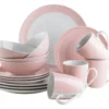 Geschirr-Set, Porzellan Kitchen Time II Rosa