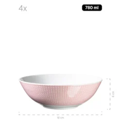 Geschirr-Set, Porzellan Kitchen Time II Rosa