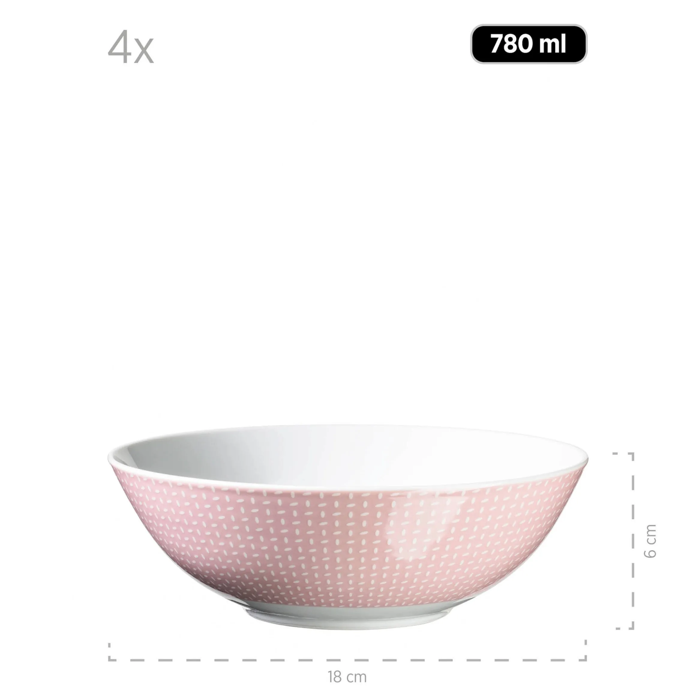 Geschirr-Set, Porzellan Kitchen Time II Rosa