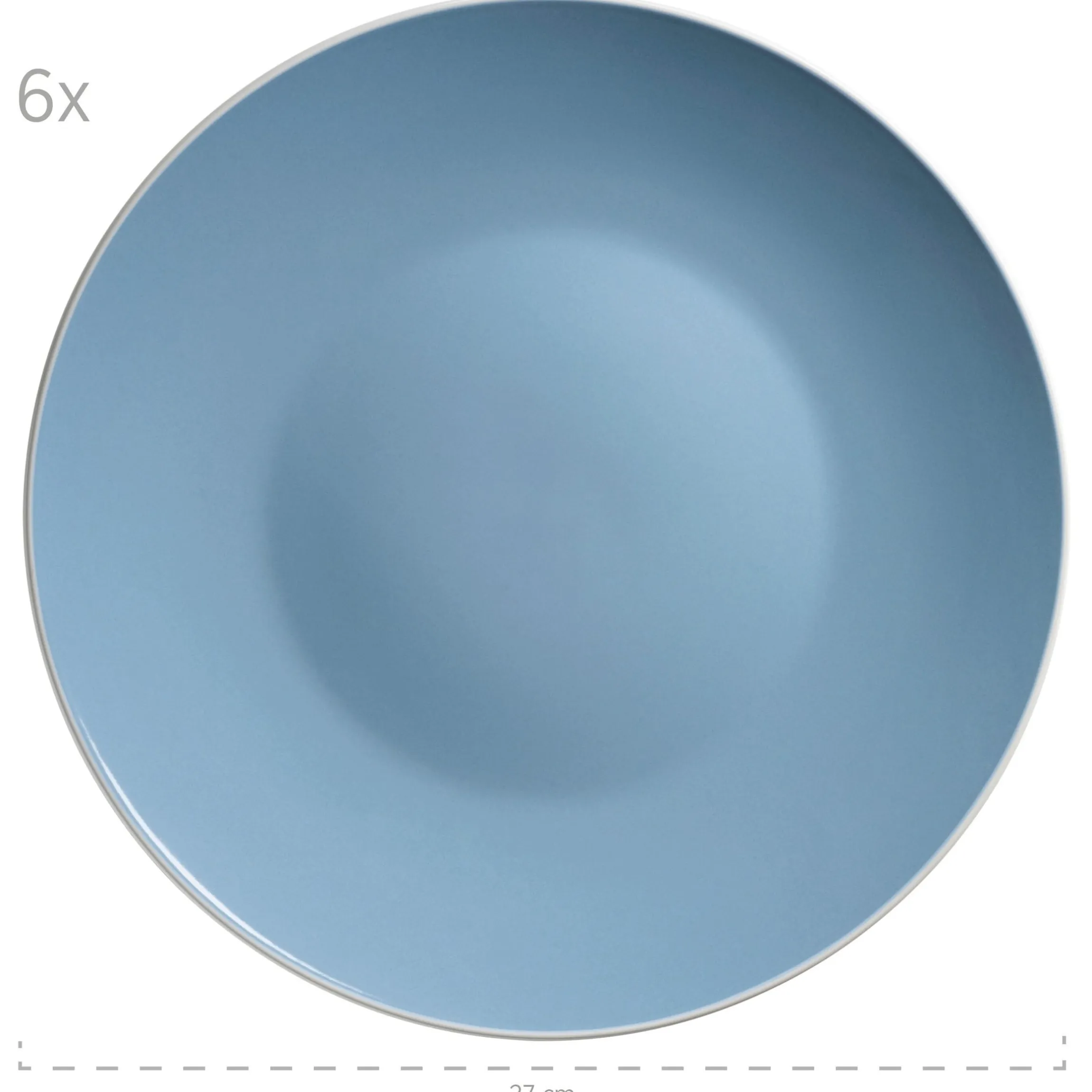 Geschirr-Set, Steinzeug Elissa Blau