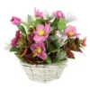 Gesteck "Christrosen" im Weidenkorb