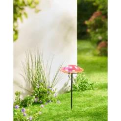 Glas-Gartenstecker „Pilz“