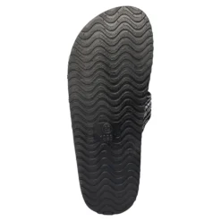 Glitzer-Pantolette „Gritt“ schwarz/silber