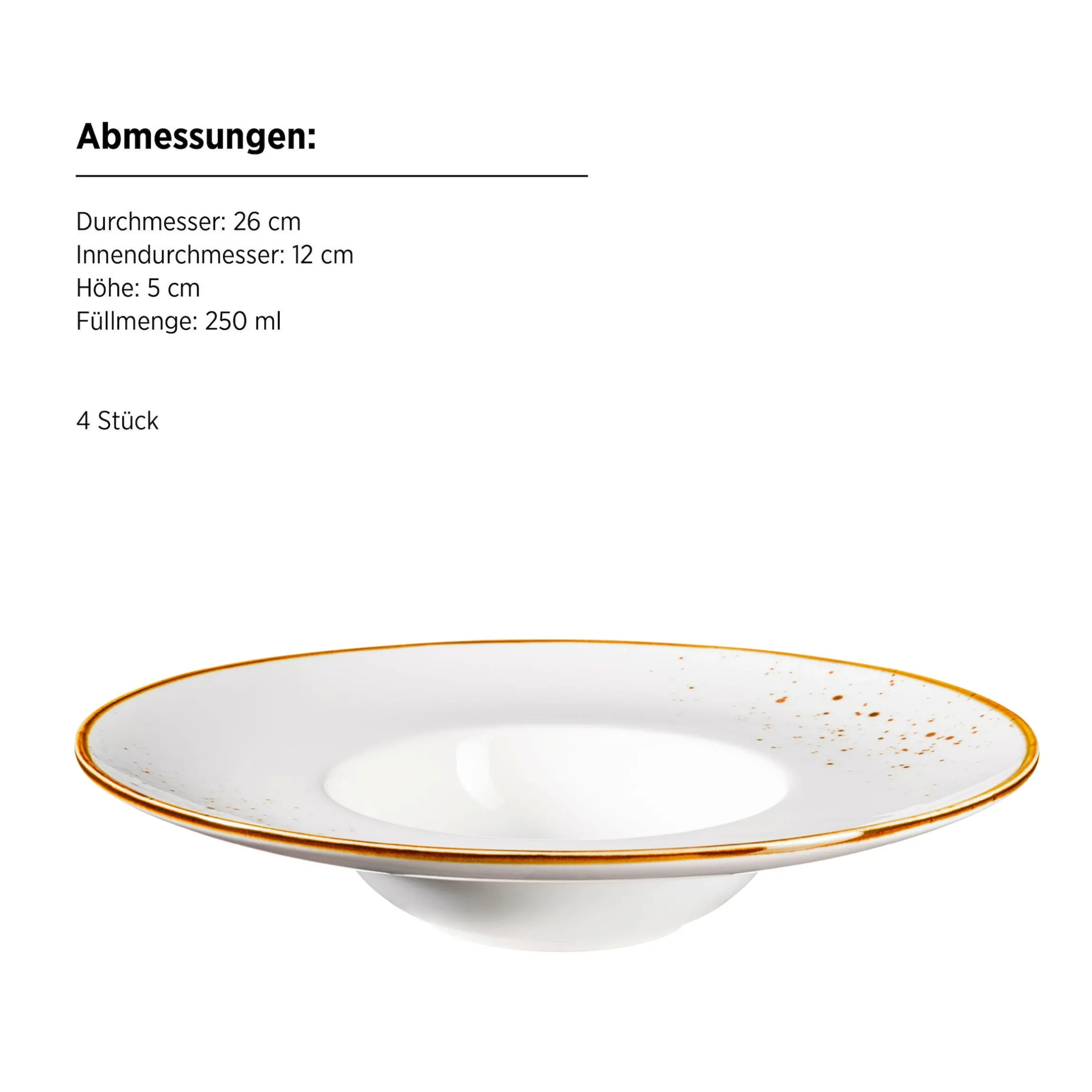 Gourmetteller Set, Porzellan Pintar Beige / Braun