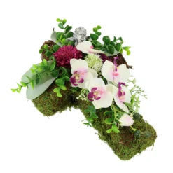 Grabgesteck "Mooskreuz mit Orchideen"