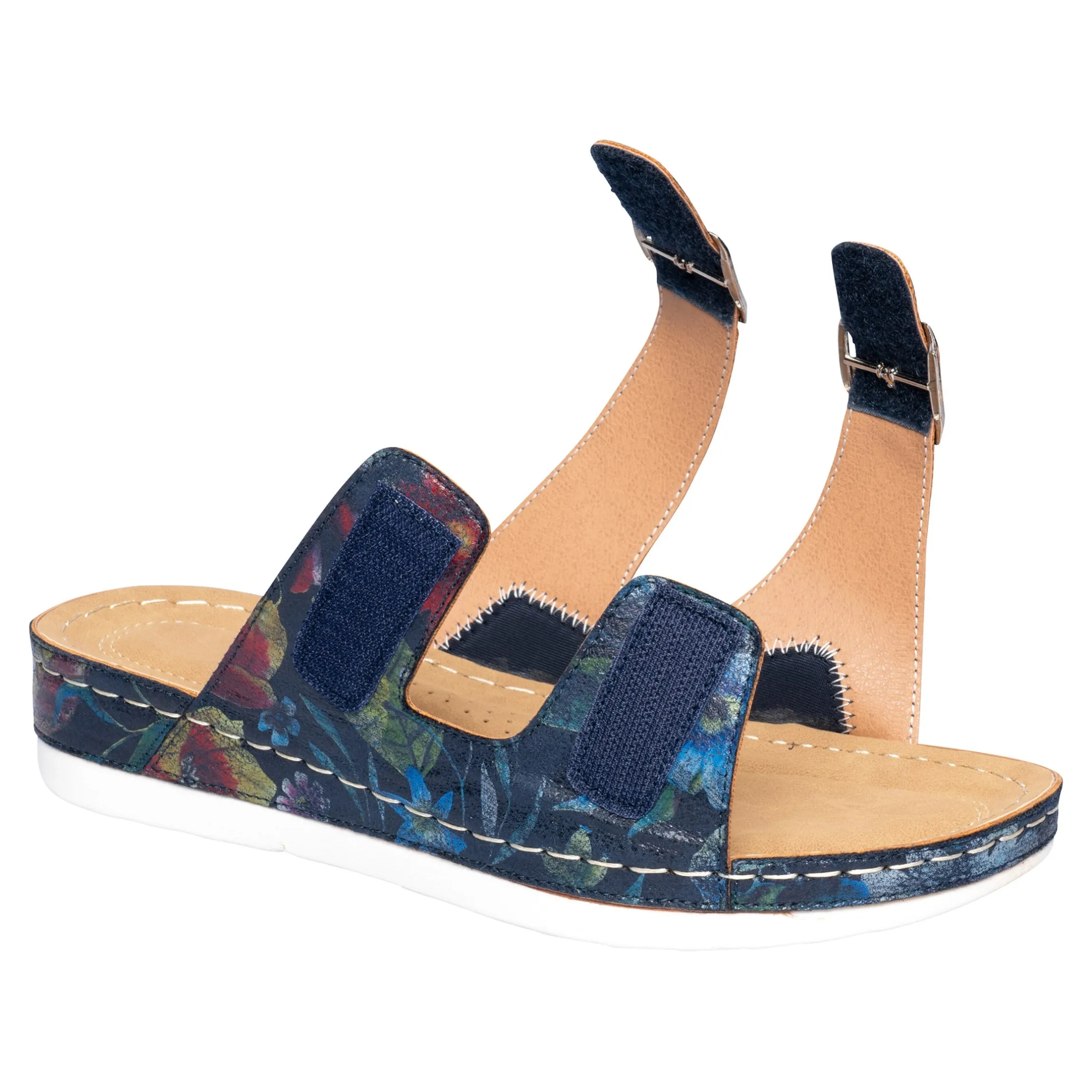Hallux-Klett-Pantolette „Helga“ marine