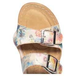 Hallux-Klett-Pantolette „Helga“ beige