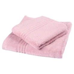 Handtuch personalisiert mit Namen, 50x100 cm, 100% Baumwolle rose